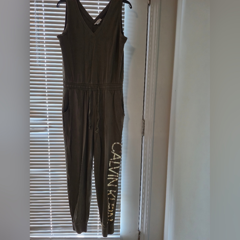 Calvin Klein Green Jumpsuit Versatile Elegance
